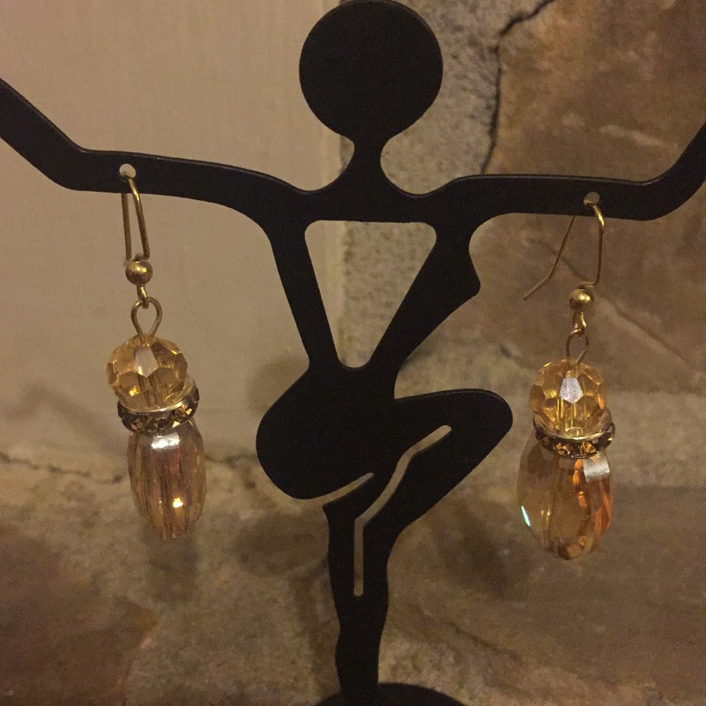 Fabulous Dropped Earrings with Rhinestones